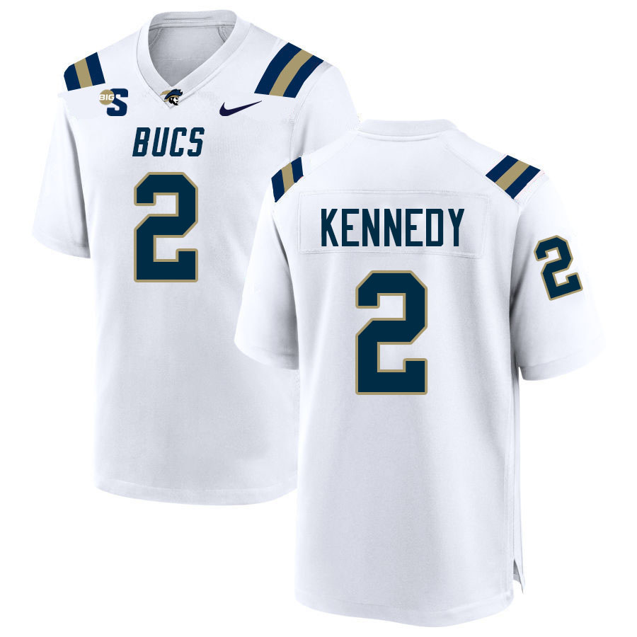 Men #2 Hombre Kennedy Charleston Southern Buccaneers 2023 College Football Jerseys Stitched-White
